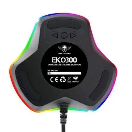 Spirit of Gamer EKO300 Micrófono USB 2.0 con RGB